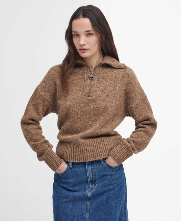 Barbour Lavensdale Half Zip Jumper Honey