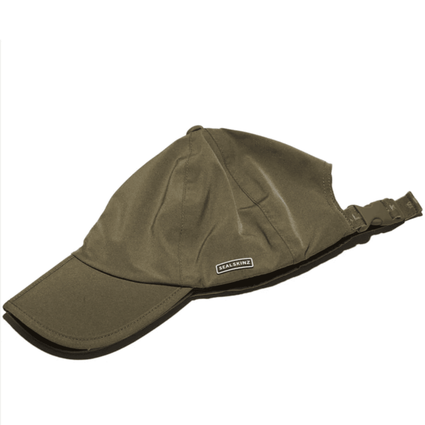 Sealskinz Salle Waterproof Foldable Peak Cap Olive One Size - Image 2