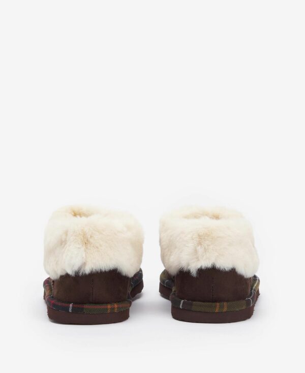 Barbour Ladies Eloise Brown Slippers - Image 4