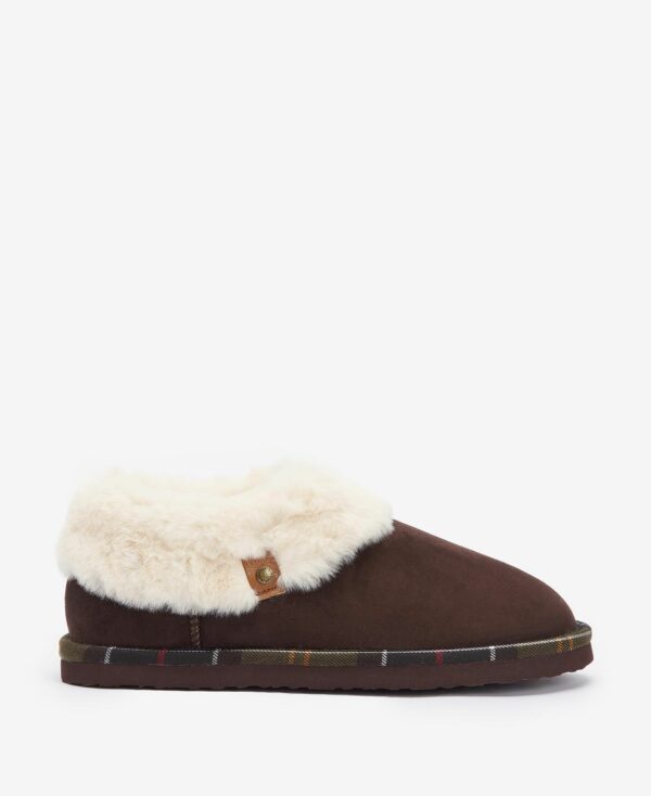 Barbour Ladies Eloise Brown Slippers - Image 2