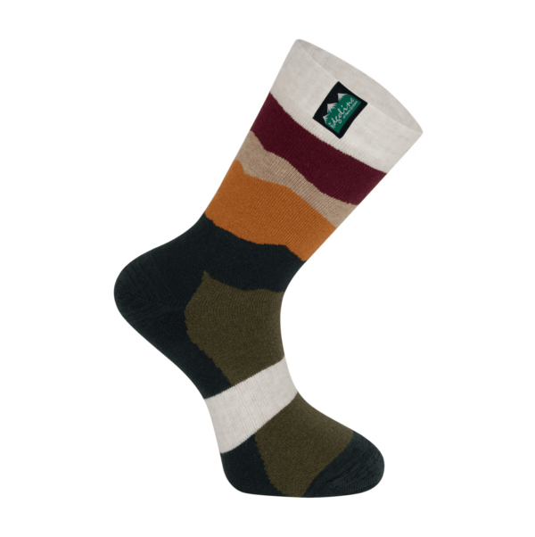 Ridgeline Merino Wool Field Sock Mid Length Berry