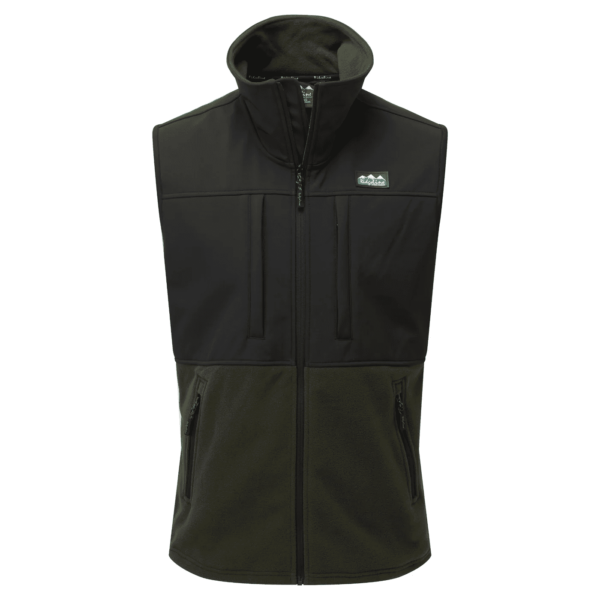Ridgeline Hybrid Fleece Vest Olive Black