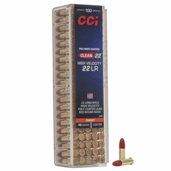 CCI .22LR Ammo HV Clean Polmer coated 40gr Box 100