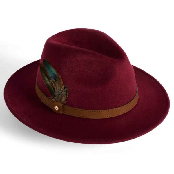 Failsworth Brushed Wool Felt Fedora 9800 Redwood