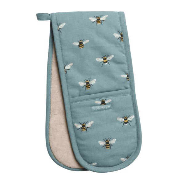 Sophie Allport Double Oven Glove Bees Teal