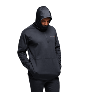 Mackenzie Graphene Atlas Mid Layer Angled zip Hoodie Grey