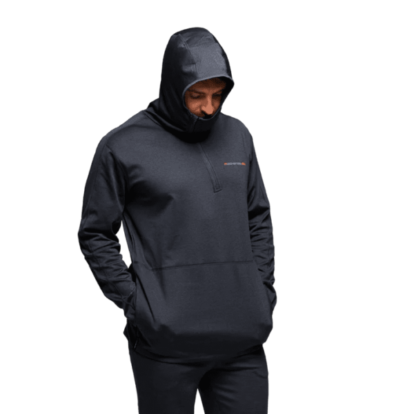 Mackenzie Graphene Atlas Mid Layer Angled zip Hoodie Grey