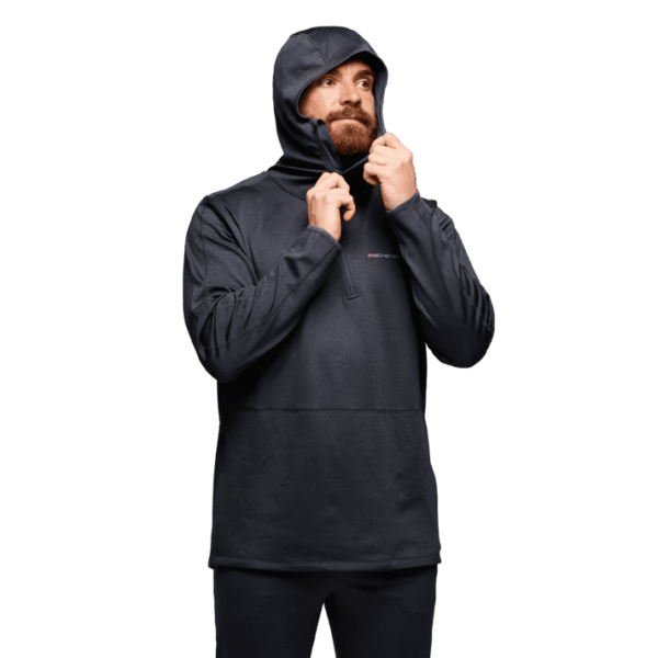 Mackenzie Graphene Atlas Mid Layer Angled zip Hoodie Grey - Image 2