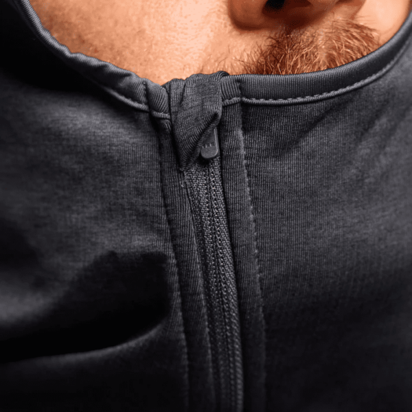 Mackenzie Graphene Atlas Mid Layer Angled zip Hoodie Grey - Image 3