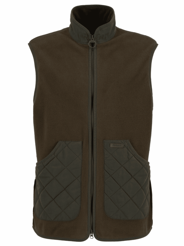Barbour Lowich Fleeced Gilet Olive - Image 2