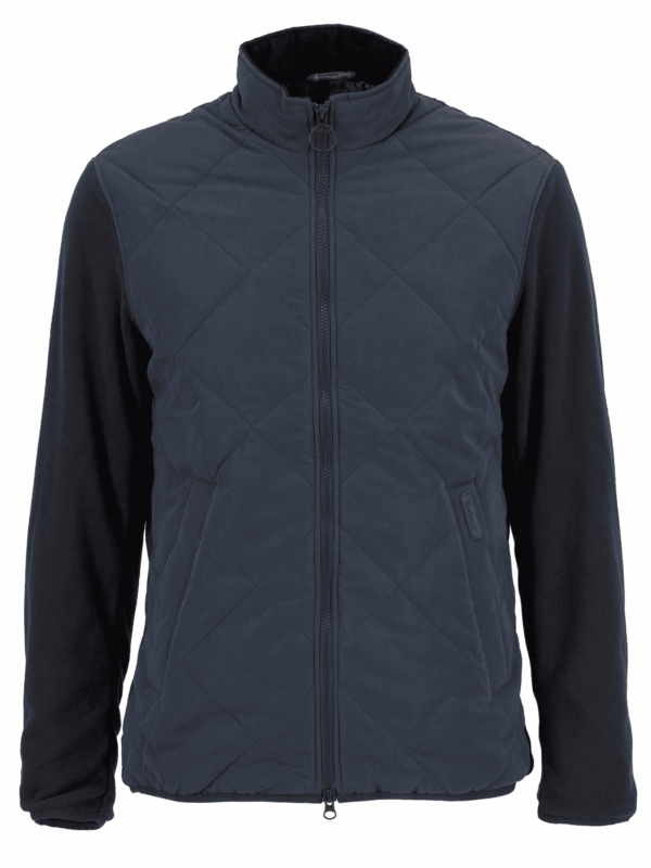 Barbour Mens Hybrid Fleece Jacket Navy - Image 2
