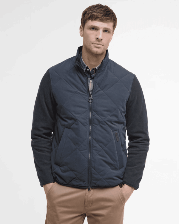 Barbour Mens Hybrid Fleece Jacket Navy