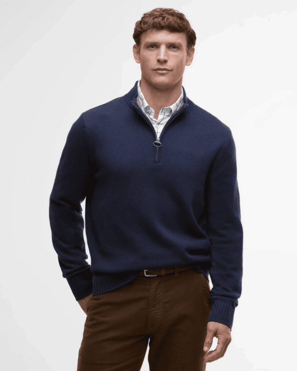 Barbour Kelson Half Zip Jumper Navy
