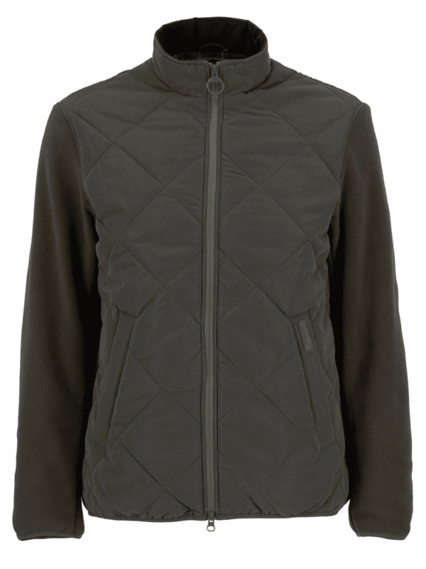 Barbour Mens Hybrid Fleece Jacket Olive - Image 2