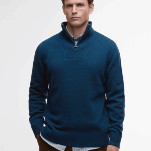 Barbour Nelson Essential Half Zip Jumper Mallard