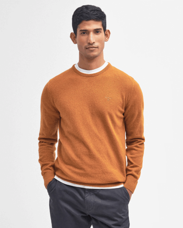 Barbour Essential Lambswool Crew Dark Copper