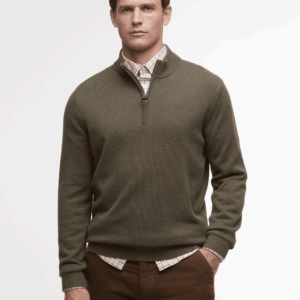 Barbour Kelson Half Zip Jumper Olive