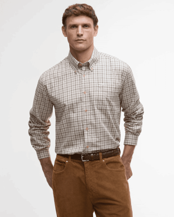 Barbour Bank Shirt Dark Ecru