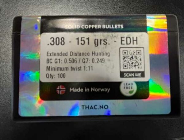 Thac EDH .308 (7.62)151g Copper (100)