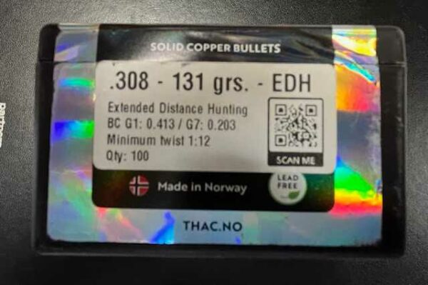 Thac EDH .308 (7.62)130g Copper (100)