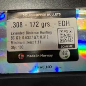Thac EDH .308 (7.62)171g Copper (100)