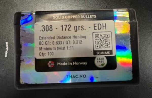 Thac EDH .308 (7.62)171g Copper (100)