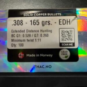 Thac EDH .308 (7.62)165g Copper (100)