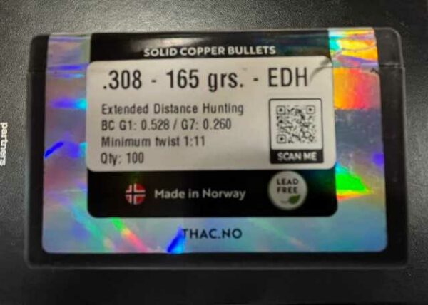 Thac EDH .308 (7.62)165g Copper (100)