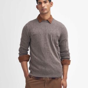 Barbour Essential Lambswool Crew Dark Stone