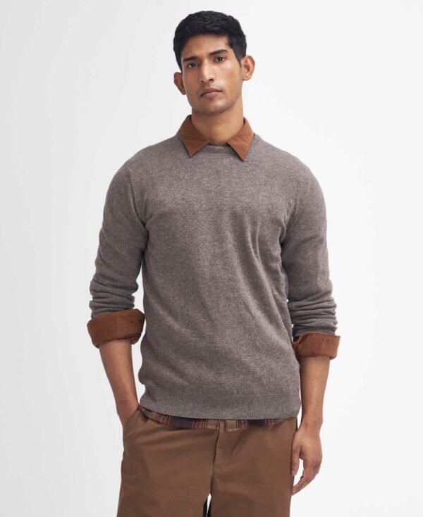 Barbour Essential Lambswool Crew Dark Stone