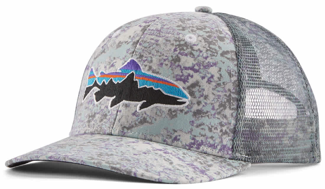 Patagonia Fitz Roy Trout Trucker Hat Rock Wash Thermal Blue