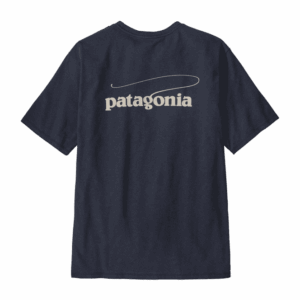 Alternative view of Patagonia Mens Casting Logo T Shirt Smoulder Blue