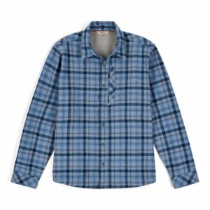 Simms Coldweather Shacket Schooner Plaid Shirt Albacore