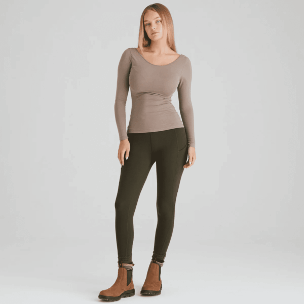 Ridgeline Ladies Infinity Leggings Deep Forest - Image 2