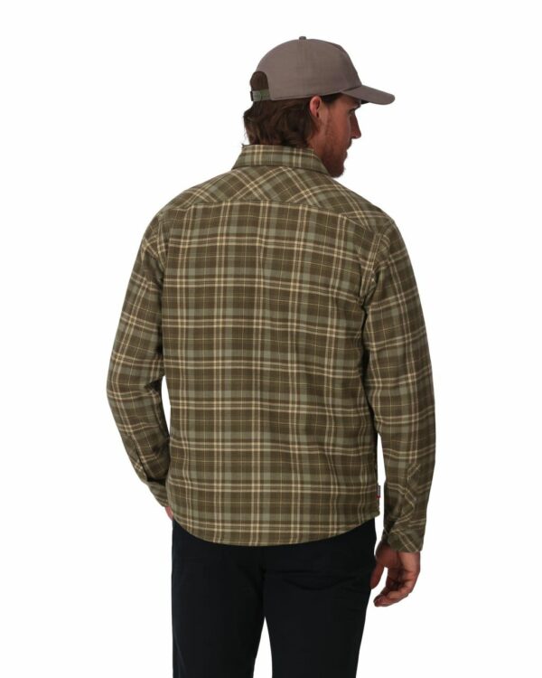 Simms Coldweather Shacket Schooner Plaid Loden - Image 3