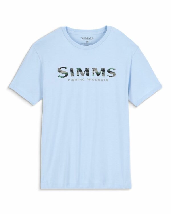 Simms Shroud Fill Logo T Shirt Sky Blue