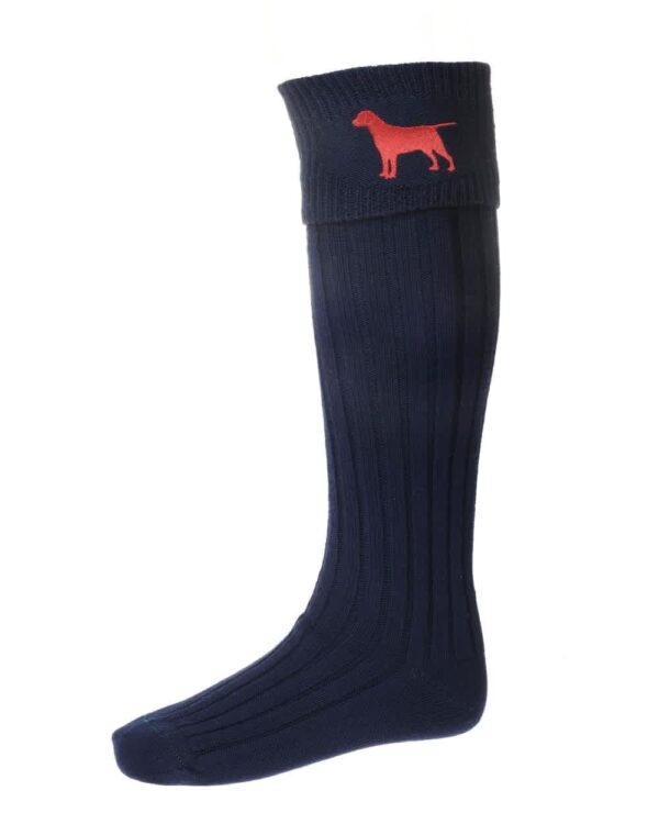 Ladies Buckminster Labrador Sock Navy
