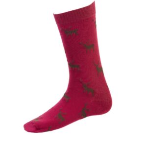 Cotton Stag Sock Burgundy