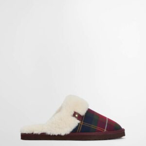 Barbour Claudia Tartan Mule Slipper Winterberry