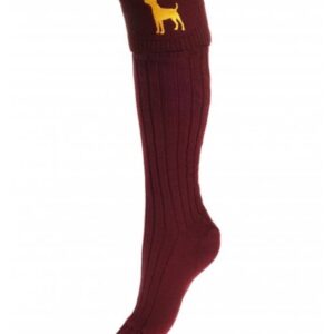 Ladies Buckminster Spaniel Sock Burgundy