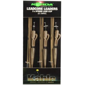 Korda Leadcore Leader Hybrid Clip Weed 1M
