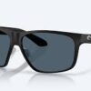 Costa Trades Matte Black Gray Mirror 580P Sunglasses