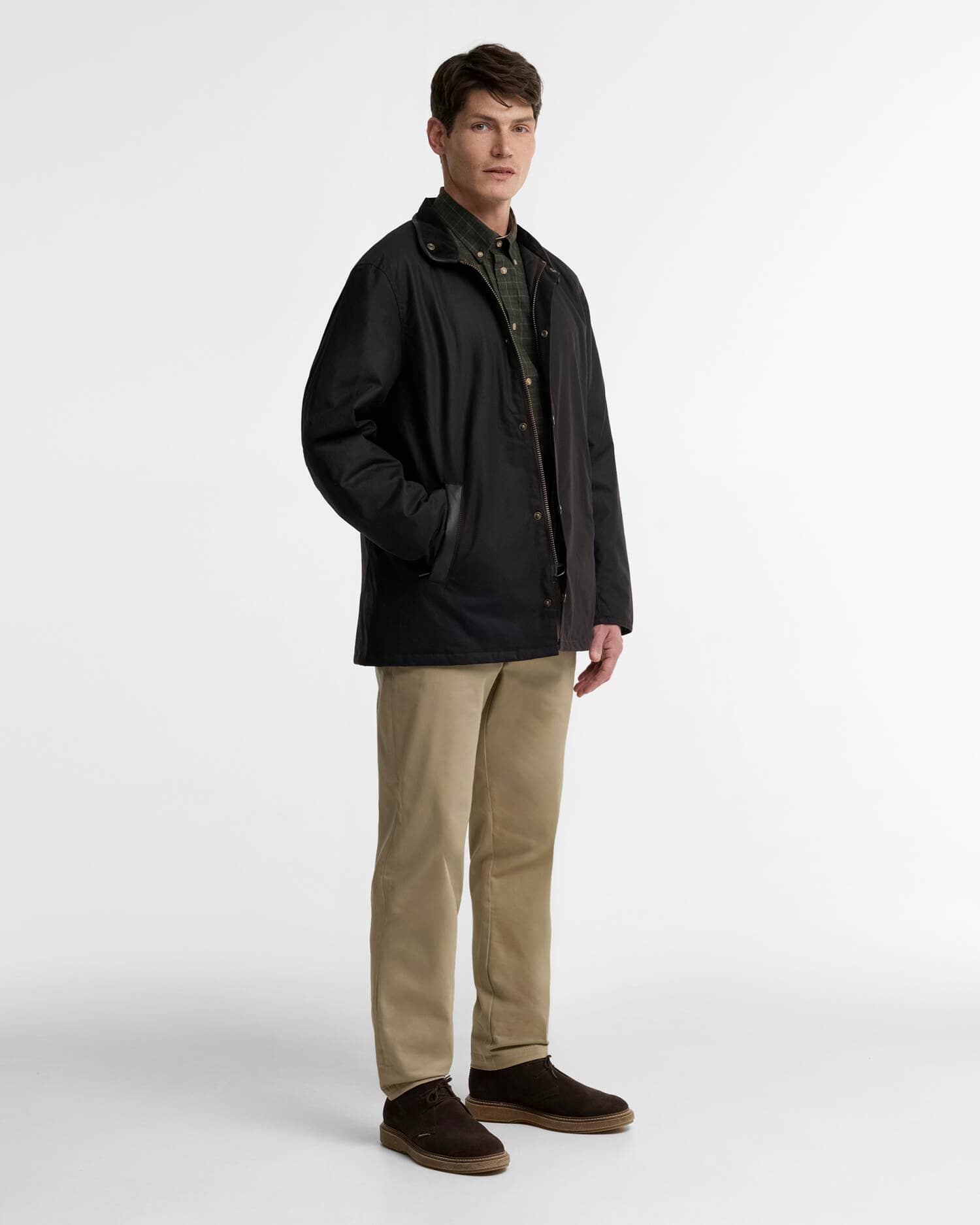 Barbour Crayton Wax Jacket Rustic - Image 2