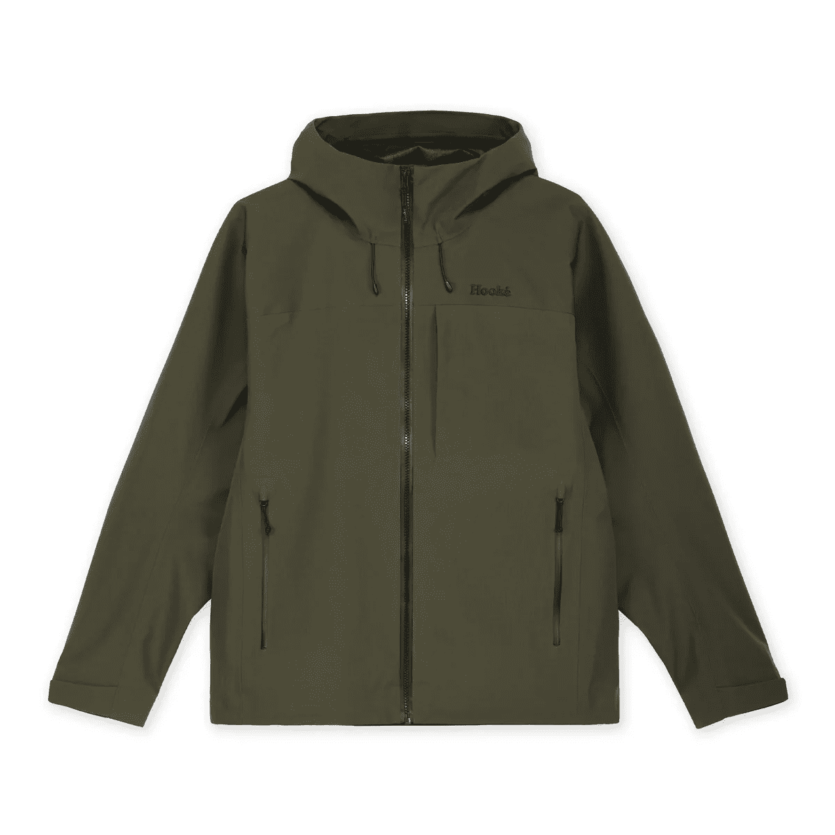 Hook'e Frontier Hardshell Men's Jacket in Dark Olive - Image 10