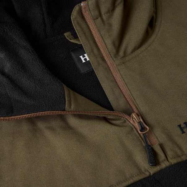 Hook'e Men's Tech Fleece Hoodie in Black and Dark Olive - Image 5