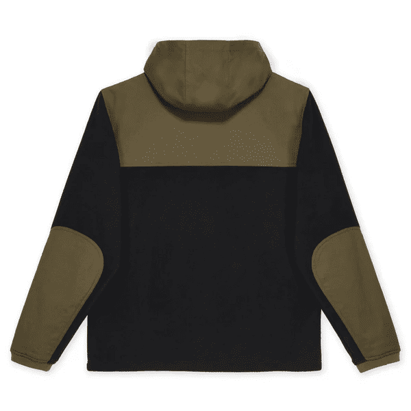 Hook'e Men's Tech Fleece Hoodie in Black and Dark Olive - Image 2