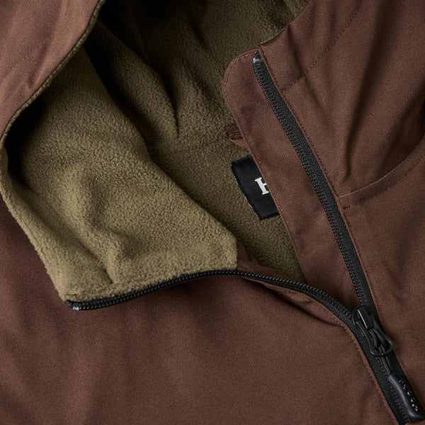 Hook'e Men's Tech Fleece Hoodie in Dark Olive and Brown - Image 5