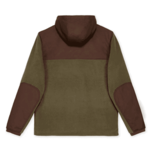 Alternative view of Hook'e Men's Tech Fleece Hoodie in Dark Olive and Brown