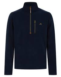 Harehill Varden Sporting 1/4 Zip Fleece in Midnight