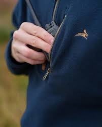 Alternative view of Harehill Varden Sporting 1/4 Zip Fleece in Midnight
